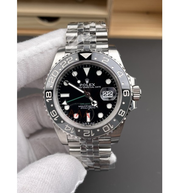 GMT-Master II 126710 GRNR Black/Gray VSF 1:1 Best Edition Black Dial On Jubilee Bracelet