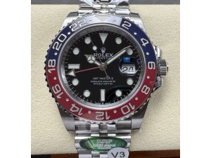 GMT-Master II 126710 Black/Red Ceramic 904L SS ARF Best Edition Black Dial on Jubilee Bracelet