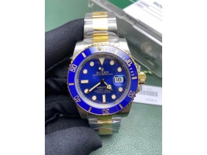 Submariner 116613 LB Blue VSF Dial Blue Ceramic on SS YG Bracelet