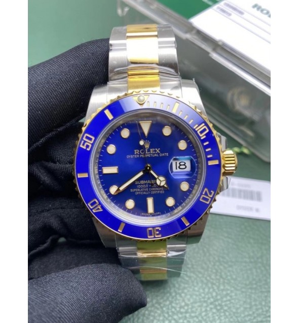 Submariner 116613 LB Blue VSF Dial Blue Ceramic on SS YG Bracelet