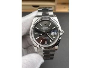 DateJust 41 126334 904L SS VSF V2 1:1 Best Edition Gray Dial on Oyster Bracelet VS3235