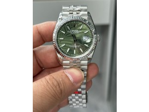 DateJust 36 SS 126234 VSF 1:1 Best Edition 904L Steel Green Leaves Dial on Jubilee Bracelet VS3235