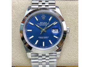DateJust 41 126300 904L SS VSF V2 1:1 Best Edition Blue Dial on Jubilee Bracelet VS3235