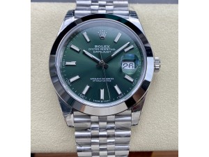 DateJust 41 126300 904L SS VSF V2 1:1 Best Edition Green Dial on Jubilee Bracelet VS3235