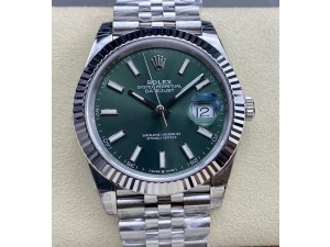 DateJust 41 126334 904L SS VSF V2 1:1 Best Edition Green Dial on Jubilee Bracelet VS3235