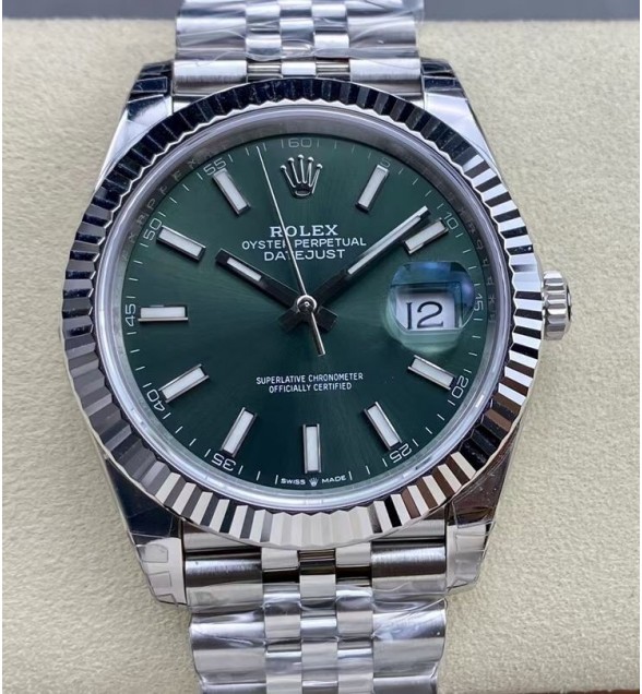 DateJust 41 126334 904L SS VSF V2 1:1 Best Edition Green Dial on Jubilee Bracelet VS3235