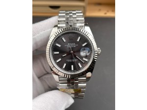 DateJust 41mm 126334 904 SS ARF 1:1 Best Edition Black Dial Sticks Markers on Jubilee Bracelet SH3235