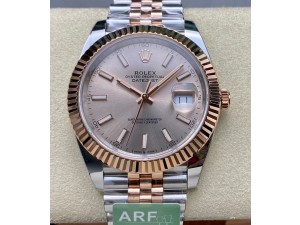 DateJust 41 126331 904L SS/RG ARF Gain Weight 1:1 Best Edition Champagne Gold Dial on Jubilee Bracelet SH3235