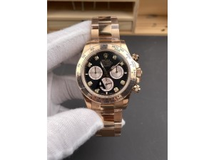 Daytona 126505 VSF 1:1 Best Edition Black Dial RG Subdial On Oyster Bracelet DD4131 (Gain Weight)