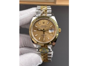 DateJust 41 126333 904L SS/YG ARF Gain Weight 1:1 Best Edition Gold Dial on Jubilee Bracelet SH3235