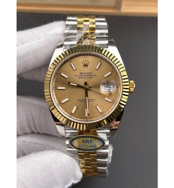 DateJust 41 126333 904L SS/YG ARF Gain Weight 1:1 Best Edition Gold Dial on Jubilee Bracelet SH3235