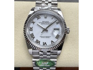 DateJust 36 SS 126234 ARF 1:1 Best Edition 904L Steel White Dial Roman Markers on Jubilee Bracelet SH3235