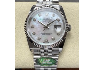 DateJust 126233 36mm 904L SS ARF 1:1 Best Edition White MOP Dial Diamond Marker On Jubilee Bracelet SH3235