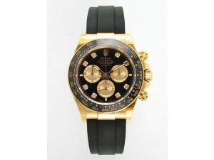 Daytona 126519 LN APSF 1:1 Best Edition Black Diamonds Dial on Oysterflex Strap SH4131（Gain Weight）