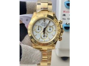 Daytona 126508 QF 1:1 Best Edition White Dial on YG Braclet SH4131