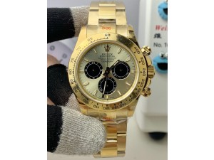 Daytona 126508 QF 1:1 Best Edition YG/Black Dial on YG Braclet SH4131