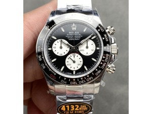 Daytona 126529 QF 1:1 Best Edition Black Dial Steel 904L on SS Bracelet QF4132 (Gain Weight)