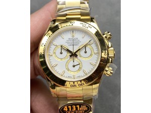 Daytona 126503 QF 1:1 Best Edition White Dial on YG Bracelet SH4131 V11 (Gain Weight）