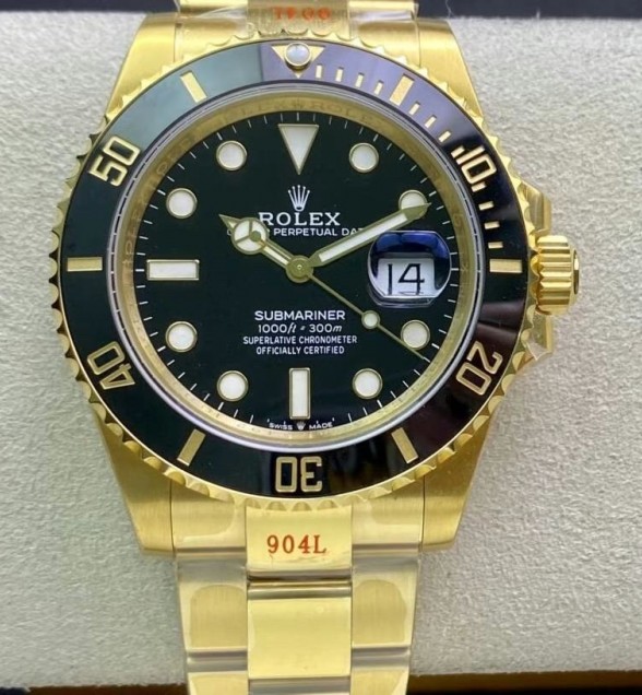 Submariner 126613 LN YG VSF 1:1 Best Edition Black Dial On YG Bracelet VS3235