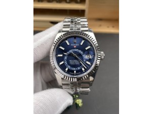 Sky-Dweller 42mm 326934 904L SS ZF 1:1 Best Edition Blue Dial on SS Jubilee Bracelet A2824