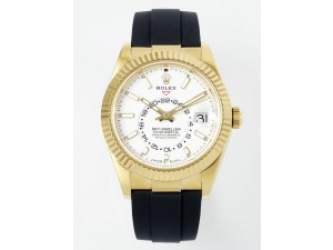 Sky-Dweller 336239 42mm SS ZF 1:1 Best Edition White Dial on Oysterflex Strap A23J (Gain Weight)