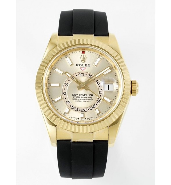 Sky-Dweller 336238 YG ZF 1:1 Best Edition YG Dial on Oysterflex Strap A23J (Gain Weight)