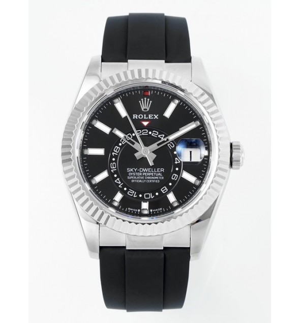 Sky-Dweller 336239 SS ZF 1:1 Best Edition Black Dial on Oysterflex Strap A23J (Gain Weight)