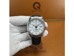 Sky-Dweller 336239 SS ZF 1:1 Best Edition White Dial on Oysterflex Strap A23J (Gain Weight)