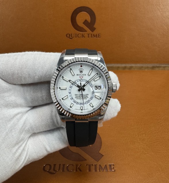 Sky-Dweller 336239 SS ZF 1:1 Best Edition White Dial on Oysterflex Strap A23J (Gain Weight)