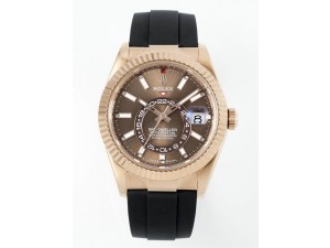 Sky-Dweller 336235 RG ZF 1:1 Best Edition Brown Dial on Oysterflex Strap A23J (Gain Weight)