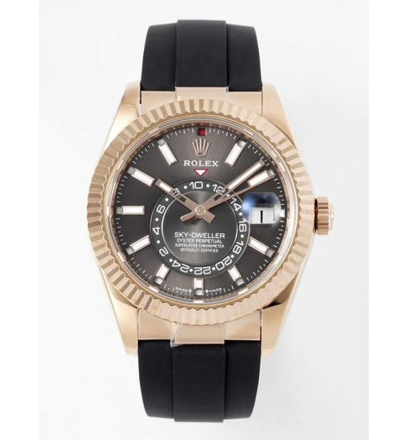 Sky-Dweller 336235 RG ZF 1:1 Best Edition Gray Dial on Oysterflex Strap A23J (Gain Weight)