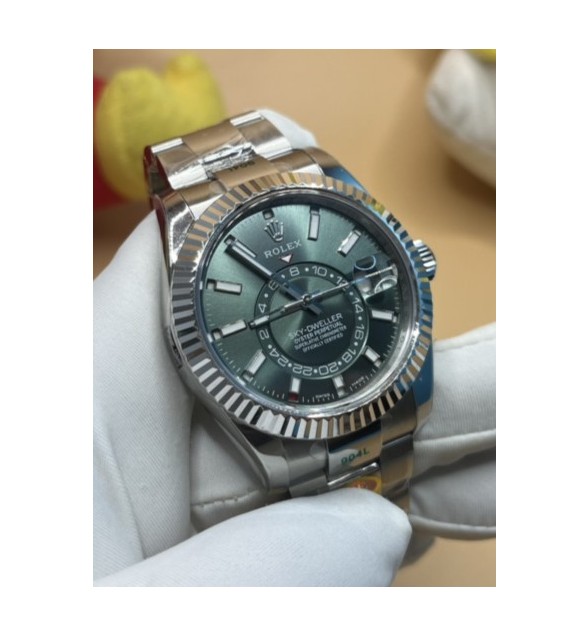 Sky-Dweller 326934 904L SS ZF 1:1 Best Edition Green Dial on SS Bracelet A2824