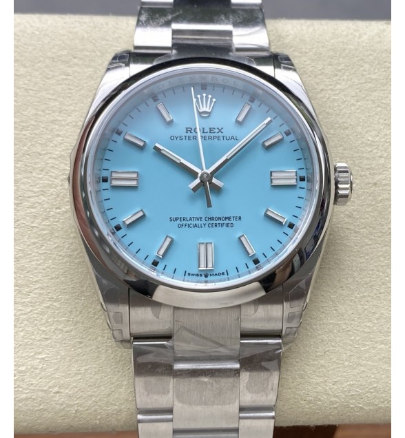 Oyster Perpetual 126000 36mm VSF 1:1 Best Edition 904L Steel Tiffany Blue Dial VS3230 V2