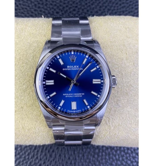 OYSTER PERPETUAL 124300 41MM VSF 1:1 BEST EDITION 904L STEEL BLUE DIAL VS3230 V2