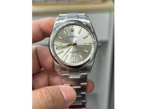 OYSTER PERPETUAL 124300 41MM VSF 1:1 BEST EDITION 904L STEEL SILVER DIAL VS3230 V2