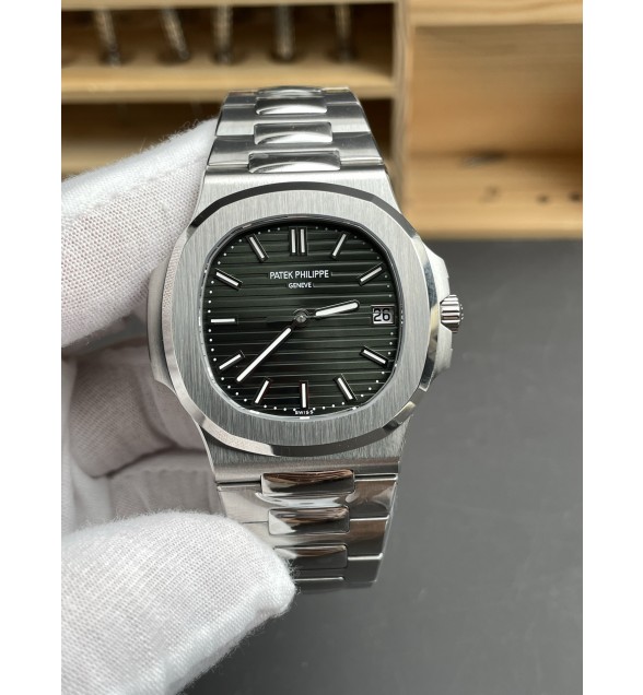 Nautilus 5711/1A SS DDF 1:1 Best Edition Green Textured Dial On SS Bracelet Super Clone 330