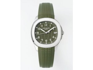 Aquanaut 5168G 42mm SS DDF 1:1 Best Edition Green Dial on Green Rubber Strap DD324/330 Super Clone (Weighted)