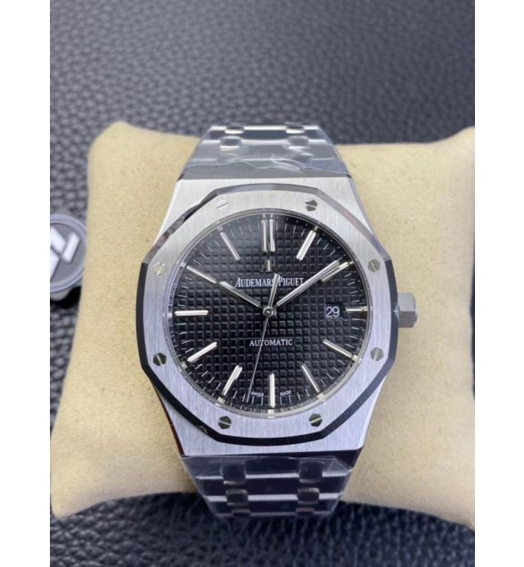 Royal Oak 41mm 15400 DLC ZF 1:1 Best Edition Blue Textured Dial on SS Bracelet A3120 (Free Box)