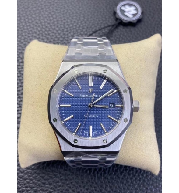 Royal Oak 41mm 15400 SS ZF 1:1 Best Edition Blue Textured Dial on SS Bracelet SA3120 Super Clone
