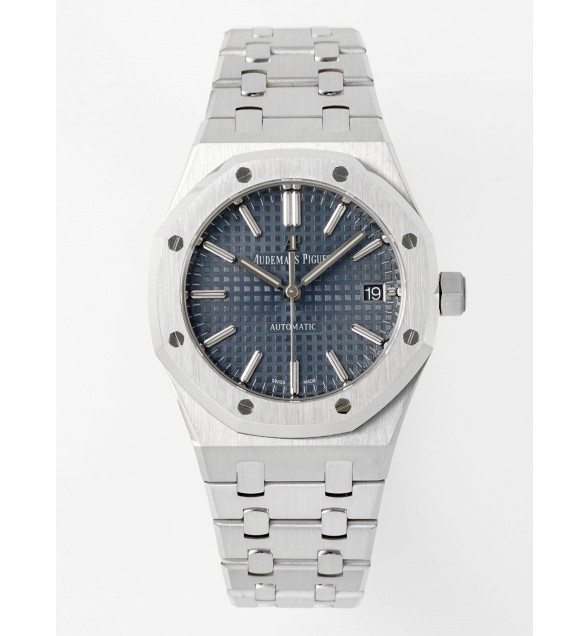 Royal Oak 41mm 15400 SS APSF 1:1 Best Edition Blue Textured Dial on SS Bracelet A3120 Super Clone V3