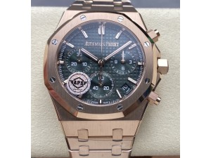 Royal Oak Chrono 26240 RG APSF 1:1 Best Edition Green Dial on RG Bracelet SA4401 Super Clone