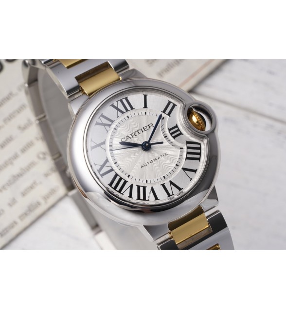 BallonBlue 33mm White Dial YG on SS Bracelet NH05 Automatic AF