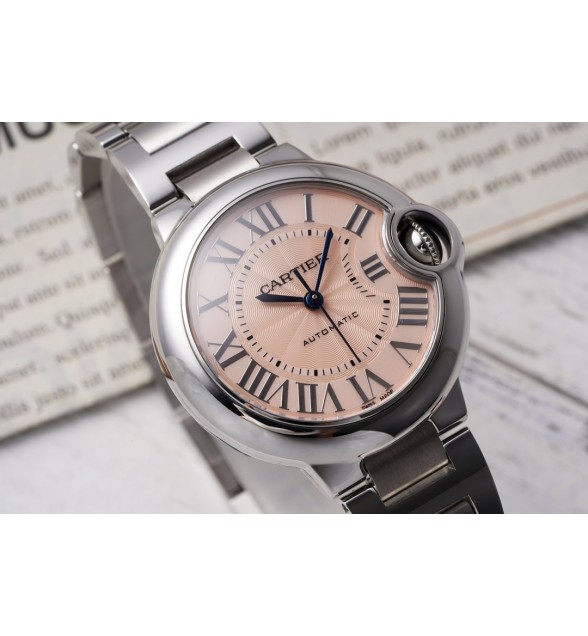 BallonBlue 33mm Pink Dial on SS Bracelet NH05 Automatic AF