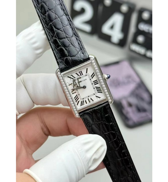 Tank Solo Small 22mm Ronda Quartz Diamond Bezel AF