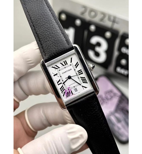 Tank Solo XL 31mm A28 Move White Dial Leather Strap AF