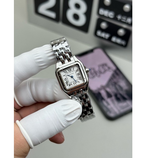 Panthère Secrete Ladies 22mm SS BVF(J12) 1:1 Best Edition White Dial on SS Bracelet Ronda Quartz