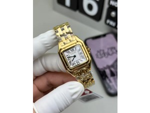 Panthère Secrete Ladies 22mm YG BVF(J12)  1:1 Best Edition White Dial on YG Bracelet Ronda Quartz