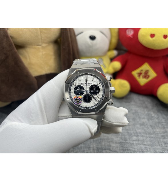 Royal Oak Chrono 26331 SS APSF 1:1 Best Edition Silver Dial Black Subdial On SS Bracelet A2385