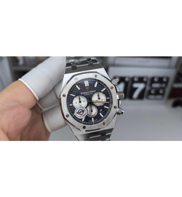 Royal Oak Chrono 26331 SS APSF 1:1 Best Edition Black Dial Silver Subdial On SS Bracelet A2385