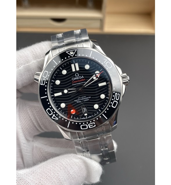 Seamaster Diver 300M Black Ceramic Bezel V6 VSF 1:1 Best Edition Black Dial On SS Bracelet Super Clone Asian 8800